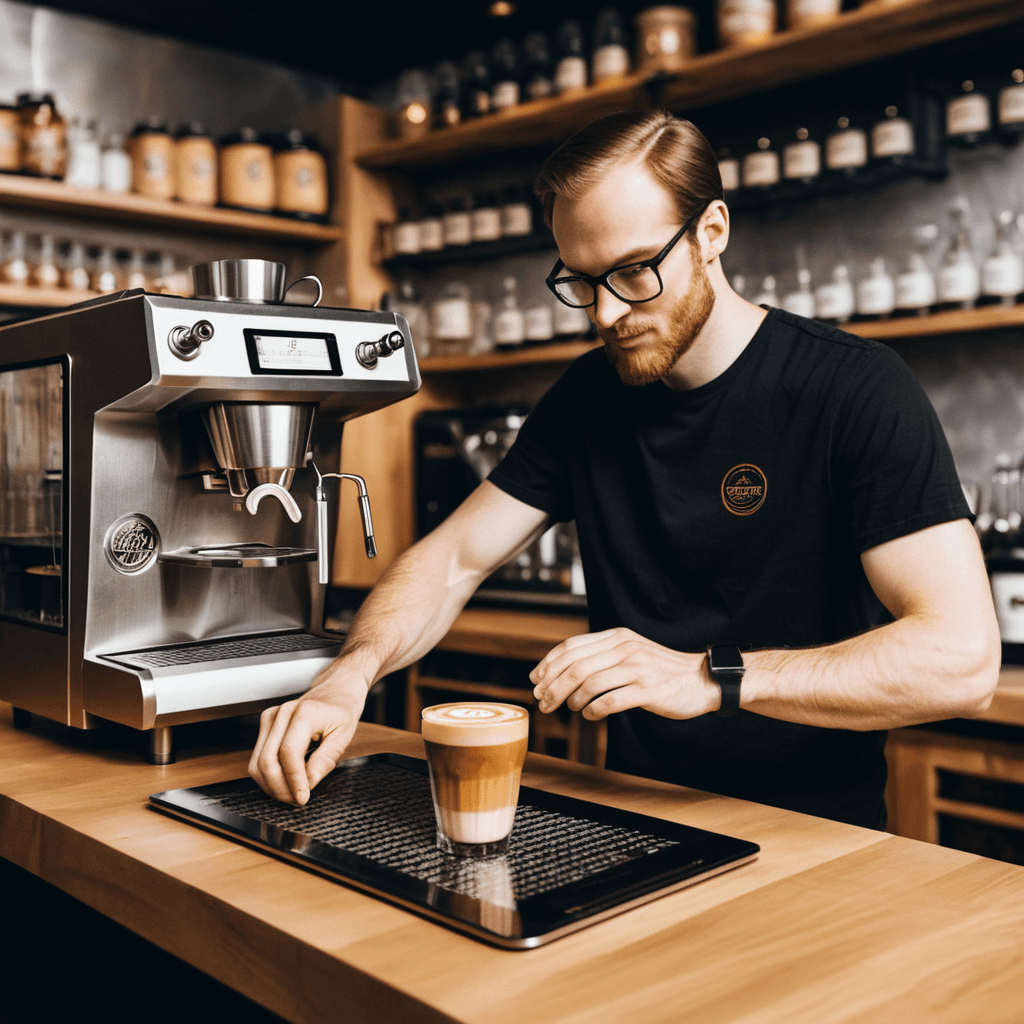 A skilled barista focuses on crafting the perfect latte, reflecting the precision and collaboration involved in creating exceptional websites.